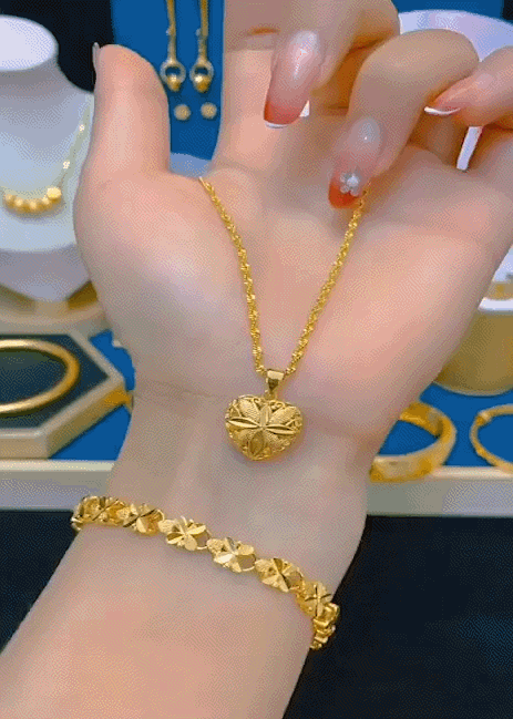 Gold Heart Necklace for Women