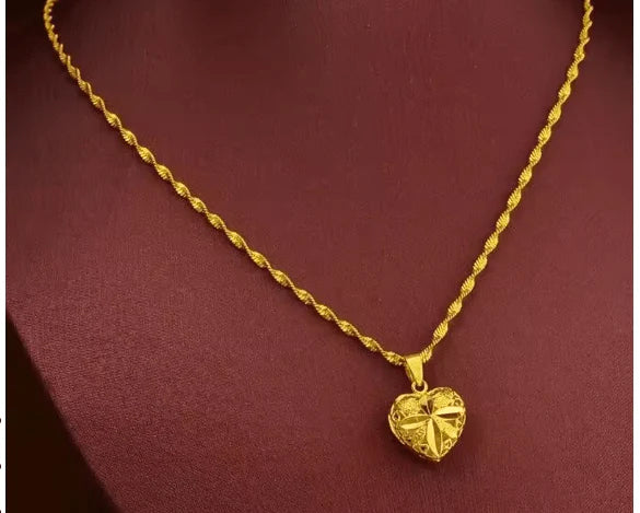 Gold Heart Necklace for Women