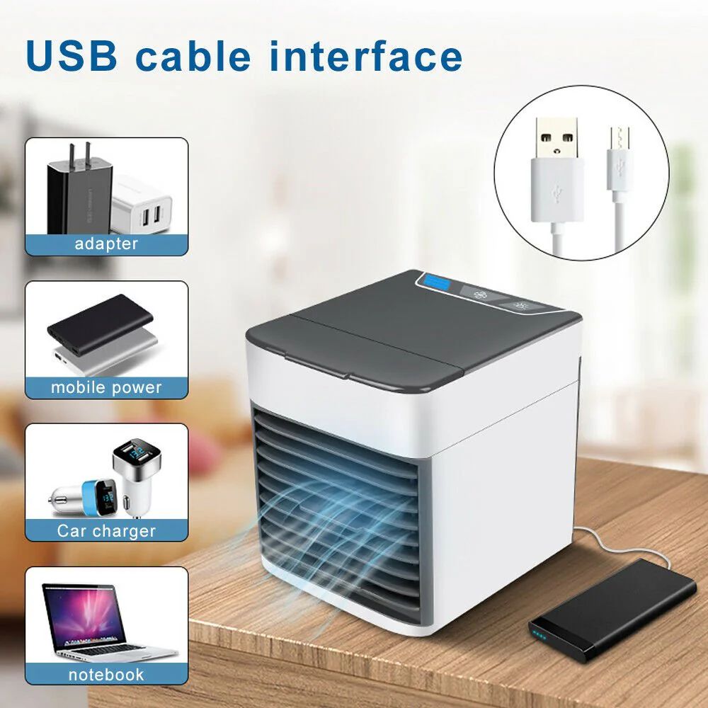 4 in 1 Mini Portable AC, LED Lamp, Humidifier and Purifier