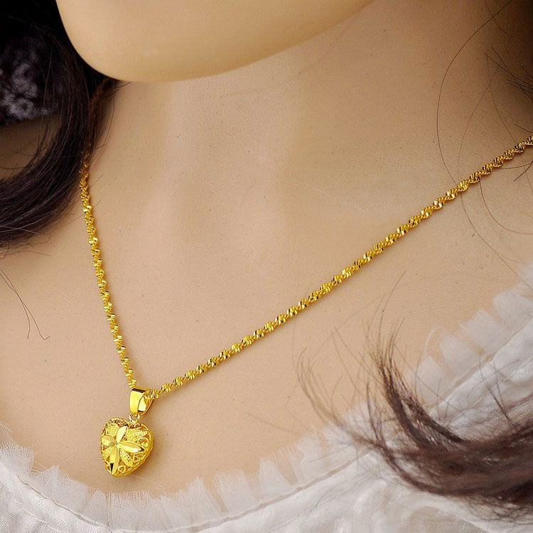 Gold Heart Necklace for Women