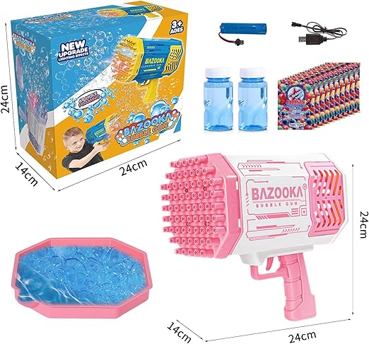 69-Hole Electric Bubbles Gun with LED