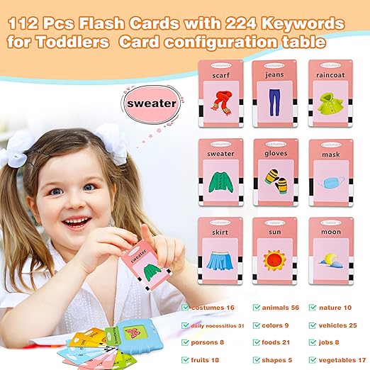 Toddler learning flash cards