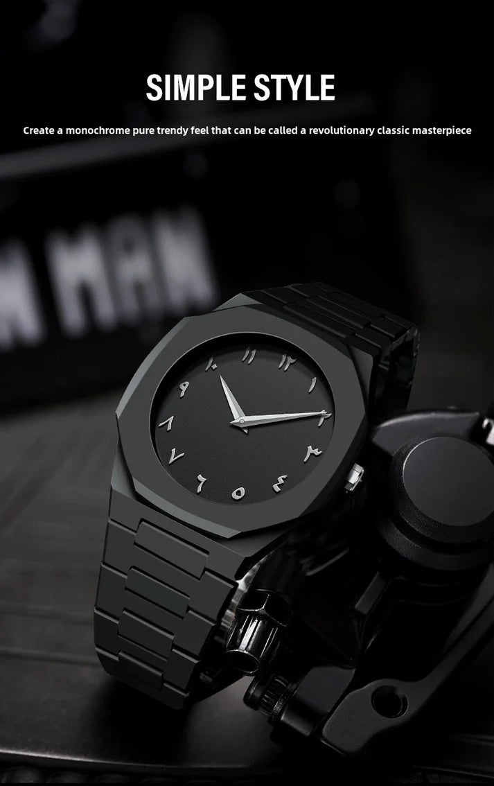🔥 Black Arabic Aura Watch