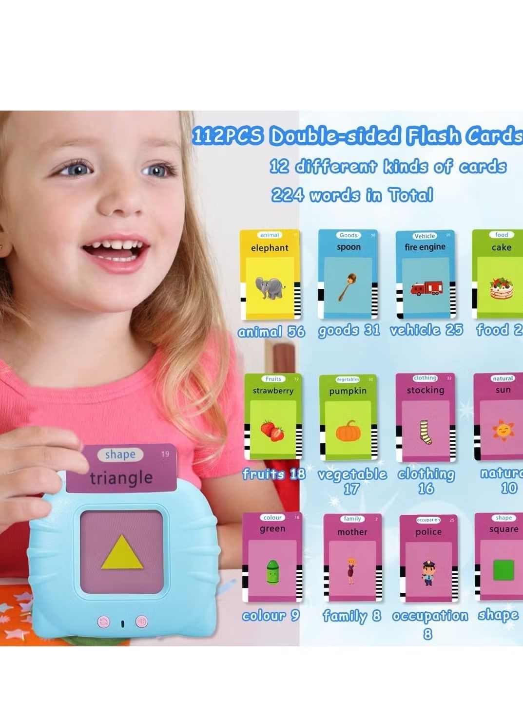 Toddler learning flash cards