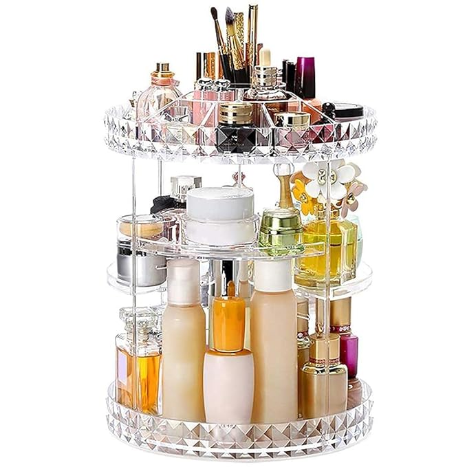 360 Rotating Acrylic Cosmetic Organizer