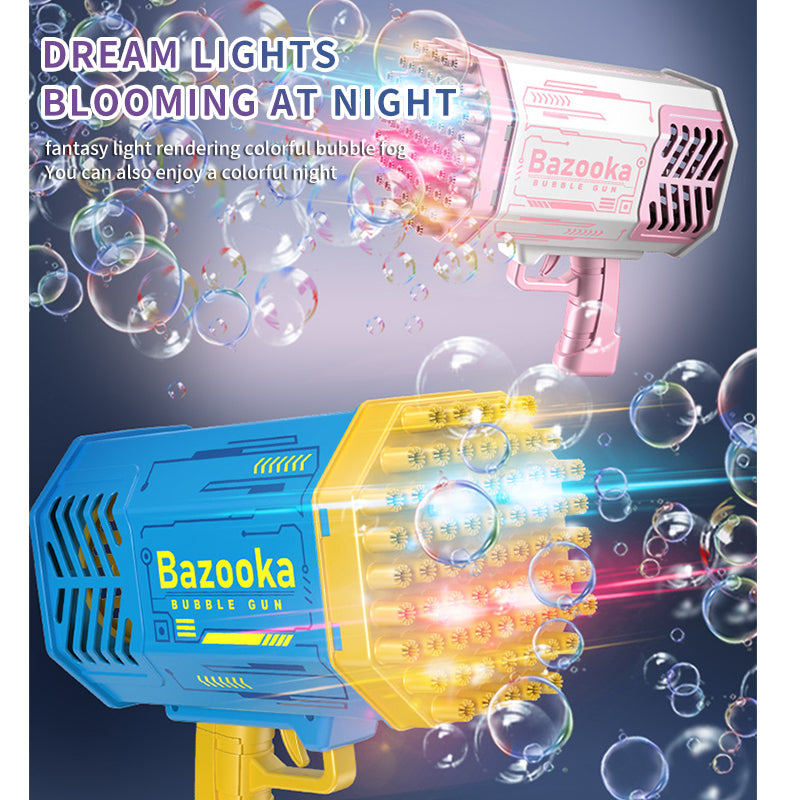 69-Hole Electric Bubbles Gun with LED